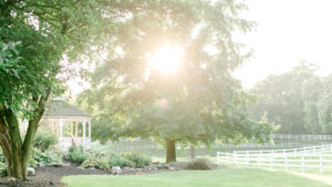 Philadelphia wedding venue outdoor ceremony with luxury chairs, natural beauty and views of the Lancaster Pennsylvania countryside