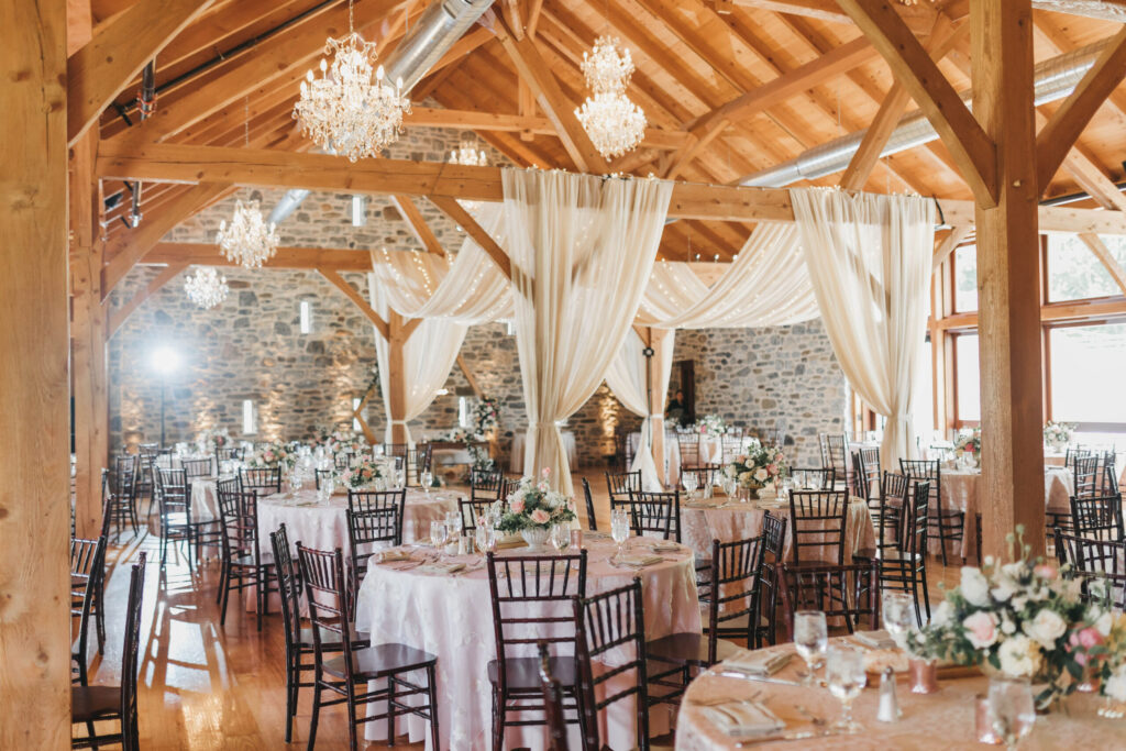 reception setup at bluestone estate