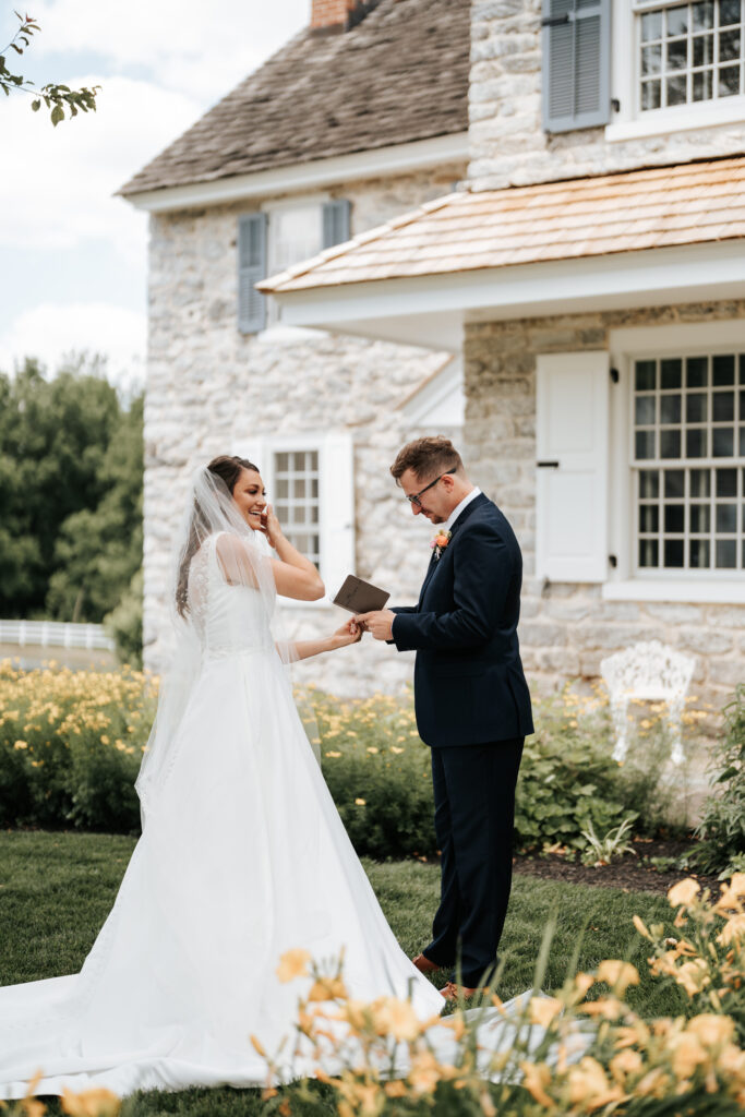 Garden wedding at a historic estate near Philadelphia