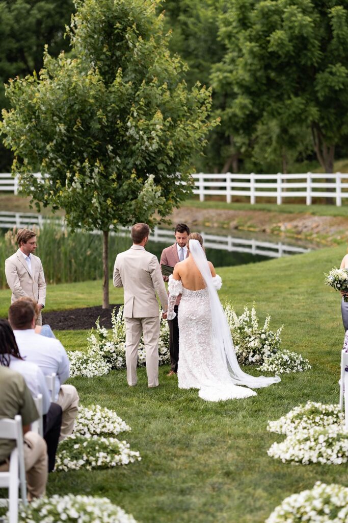 Garden wedding ceremony near Philly