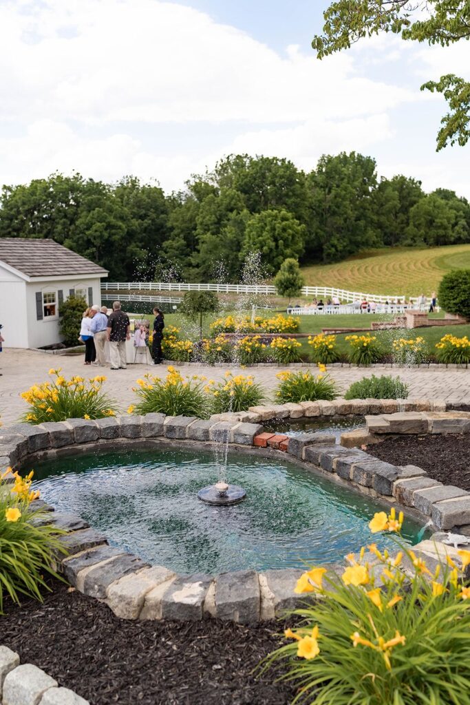 Historic mansion wedding venue near Philly with gardens, luxury wedding receptions, pond, fountain, getting ready suites and indoor wedding receptions